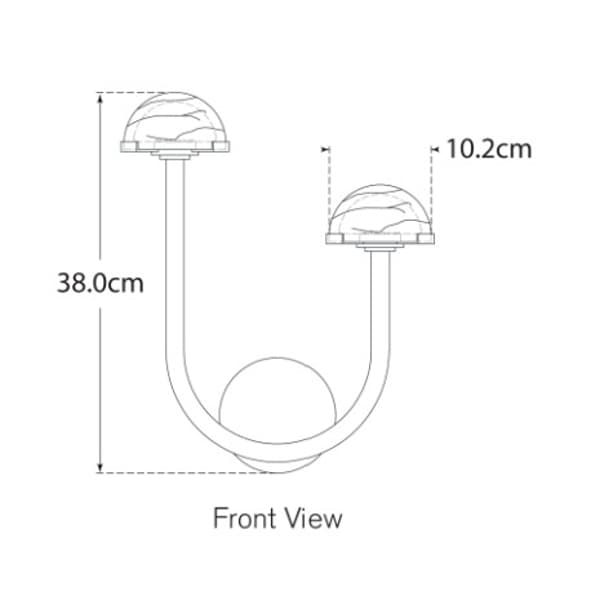 Applique murale Pedra Right Brass | Andrew Martin - vue de détail | REMO-HOME