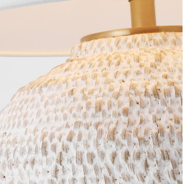 Luminaire Avedon cordless Plaster White Rattan | Andrew Martin - vue de détail | REMO-HOME