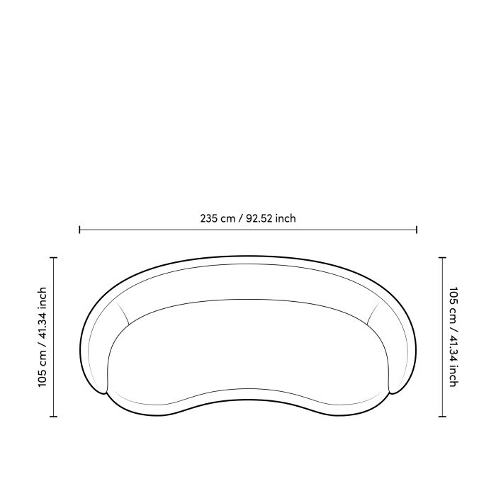 Canapé 2-3 places en tissu Mademoiselle beige | Eichholtz Amore