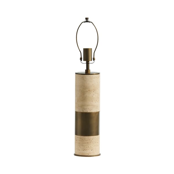 Lampe de table Aura Base Travertine & Burnished Brass | Andrew Martin - vue principale | REMO-HOME