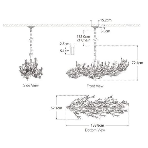 Plafonnier Farfalle Silver | Andrew Martin - vue de détail | REMO-HOME