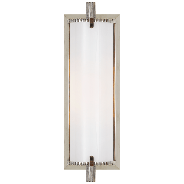 Applique murale Calliope Short Nickel Polished Nickel/White Glass |... - vue principale | REMO-HOME