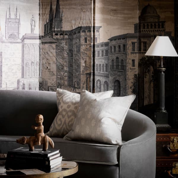 Tissu d'ameublement Medici Zinc | Andrew Martin - vue de détail | REMO-HOME