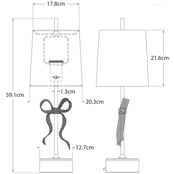 Lampe de table Ellery Nickel | Andrew Martin - vue de détail | REMO-HOME