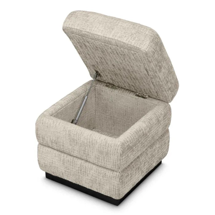 Pouf en tissu beige | Eichholtz Valmont