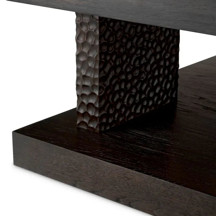 Table basse carré en chêne ébène | Eichholtz Bravon