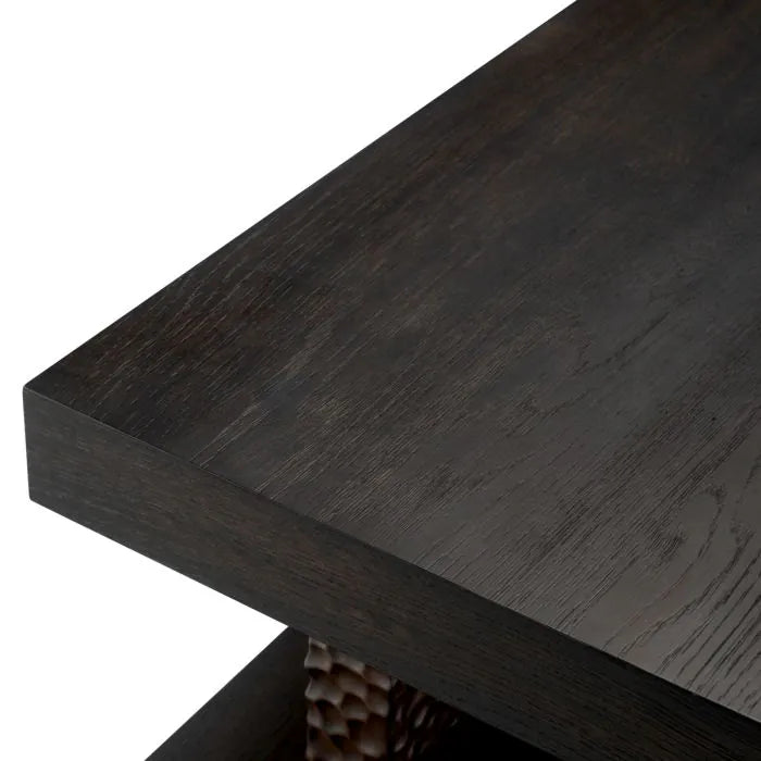 Table basse carré en chêne ébène | Eichholtz Bravon