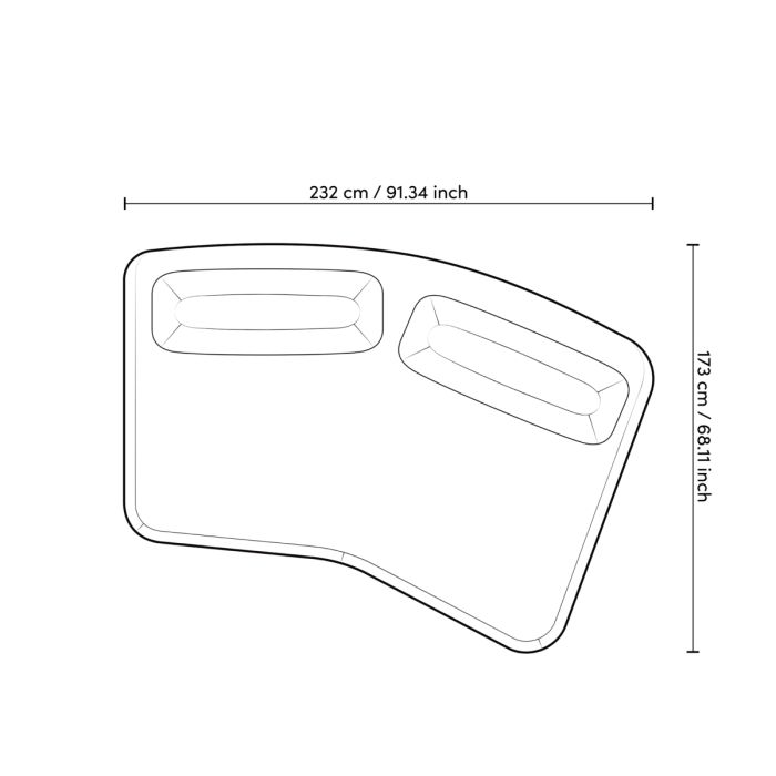 Canapé 4-5 places en tissu sable | Eichholtz Residenza