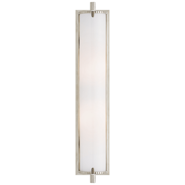 Applique murale Calliope Tall Nickel Polished Nickel/White Glass | ... - vue principale | REMO-HOME
