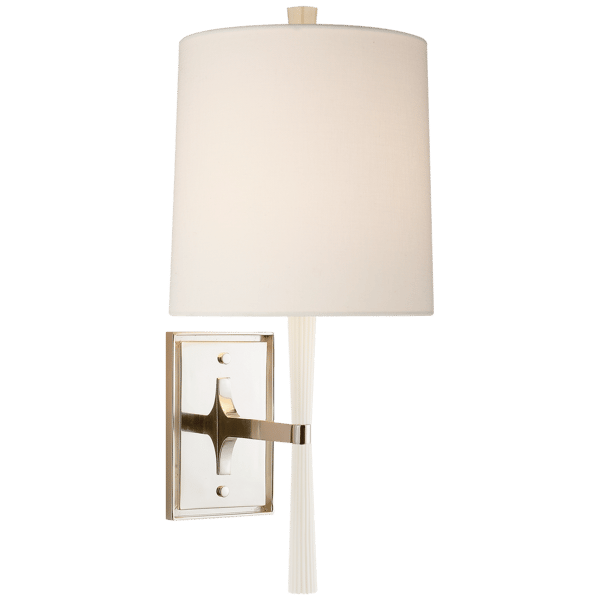 Applique murale Refined Rib Nickel China White & Polished | Andrew ... - vue principale | REMO-HOME