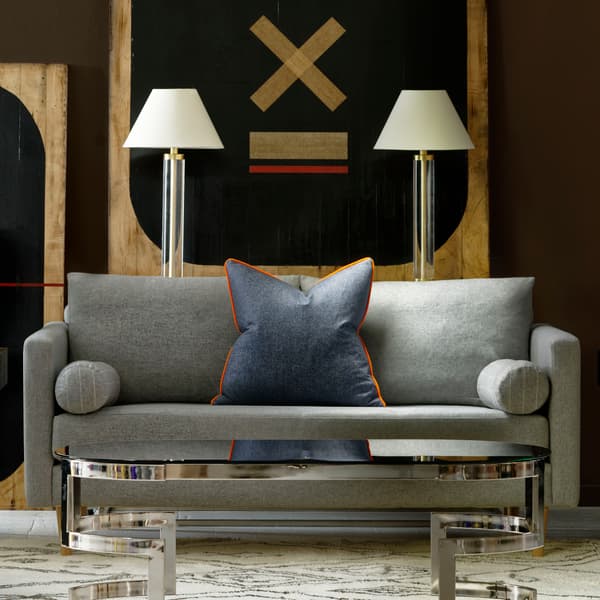 Tissu d'ameublement Wessex Navy Cigarette and Match | Andrew Martin - vue de détail | REMO-HOME