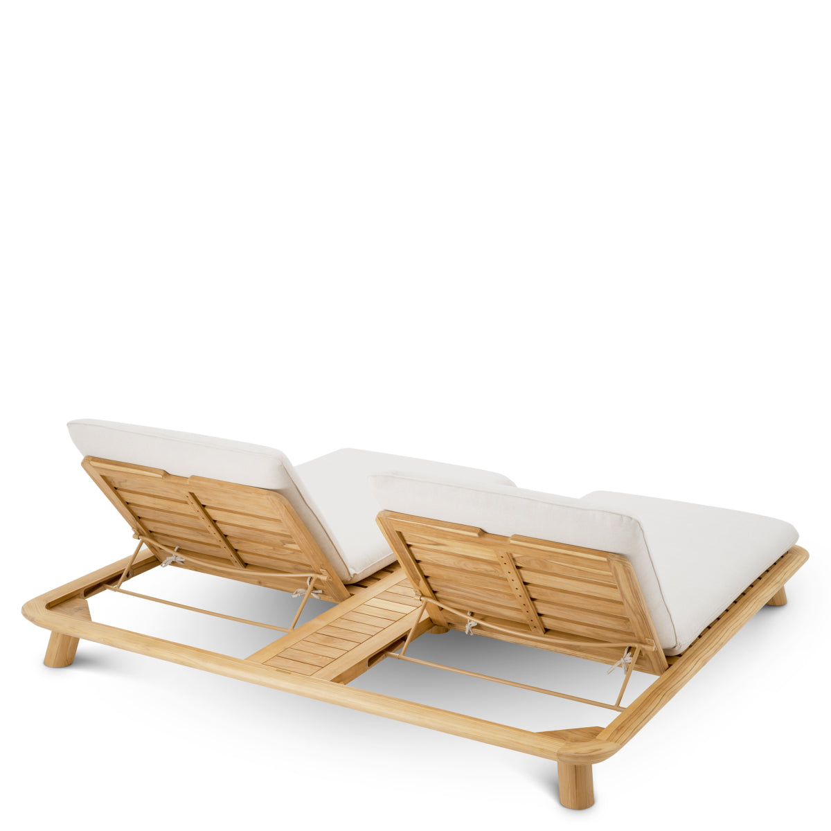 Lit de jour d'extérieur en teck naturel et sable viola | Eichholtz Weston Double - vue d'ambiance | REMO-HOME