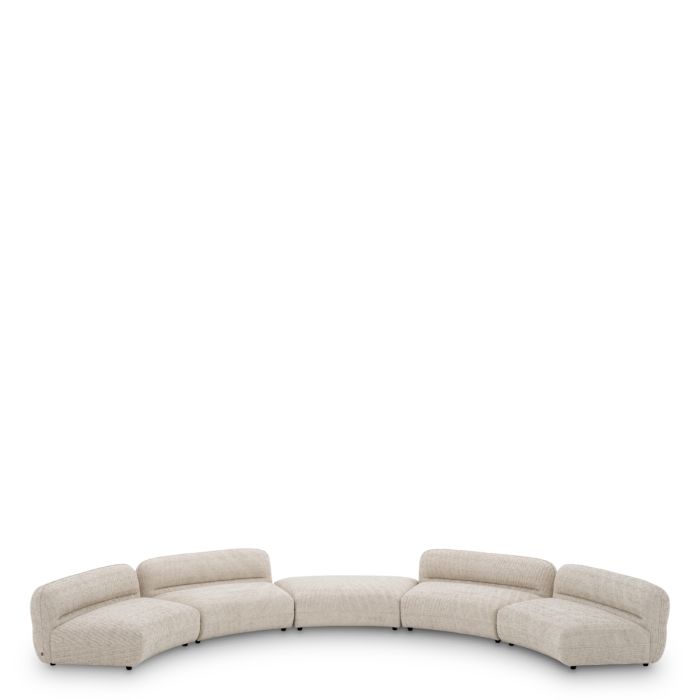 Module central modulable en tissu beige | Eichholtz Grand Avenue