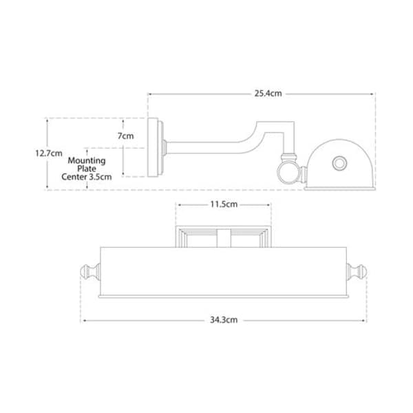Applique murale Dean Single Picture Brass | Andrew Martin - vue de détail | REMO-HOME