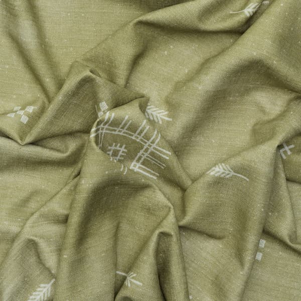 Tissu d'ameublement Jericho Green | Andrew Martin - vue de détail | REMO-HOME