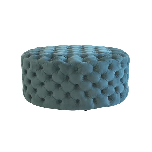 Pouf et tabouret Rondo Teal | Andrew Martin - vue principale | REMO-HOME