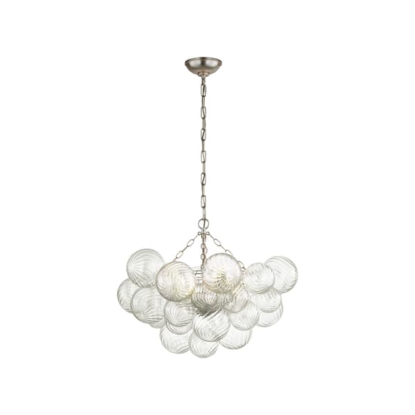 Plafonnier Talia Medium Chandelier - Burnished Silver Leaf | Andrew Martin - vue principale | REMO-HOME