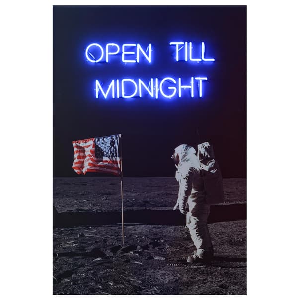 Sculpture néon Neon - Moon Landing 100X150 | Andrew Martin - vue principale | REMO-HOME
