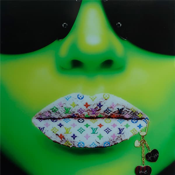 Œuvre d'art sur plexiglas Louis Vuitton Green 150X150 | Andrew Martin - vue principale | REMO-HOME