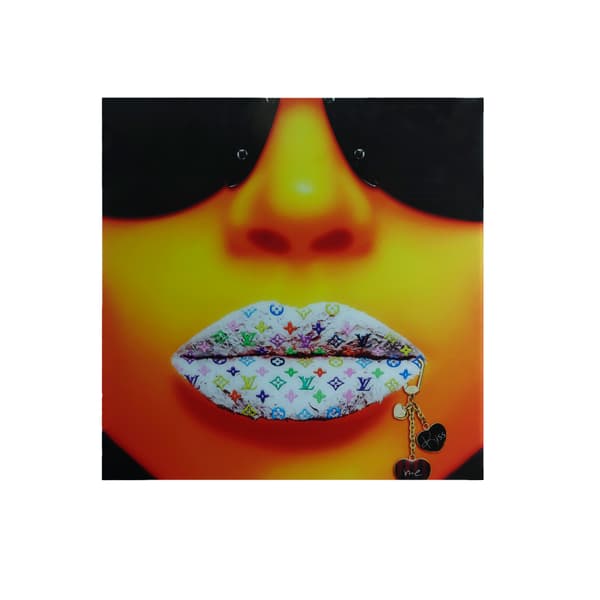 Œuvre d'art sur plexiglas Louis Vuitton Orange 150X150 | Andrew Martin - vue principale | REMO-HOME