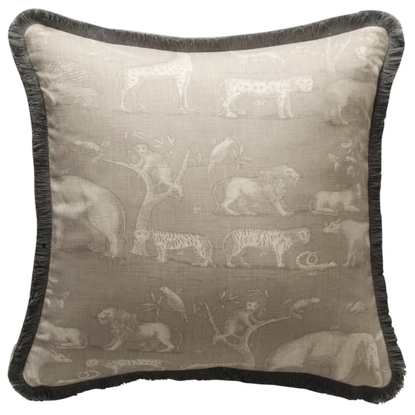 Tissu d'ameublement Linen Fringe Charcoal | Andrew Martin - vue de détail | REMO-HOME