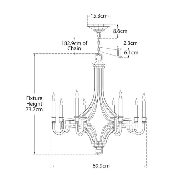 Plafonnier Mykonos Chandelier Iron | Andrew Martin - vue de détail | REMO-HOME