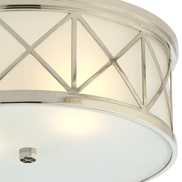 Plafonnier Montpelier Flush Nickel | Andrew Martin - vue de détail | REMO-HOME