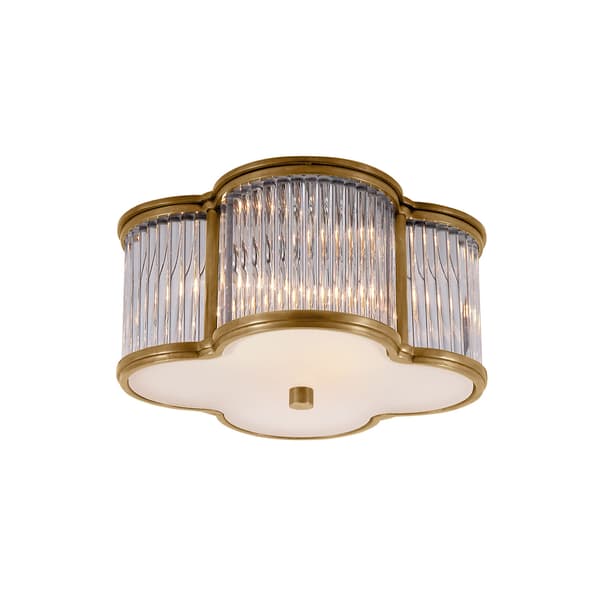 Plafonnier Basil Large Brass Natural & Glass | Andrew Martin - vue principale | REMO-HOME
