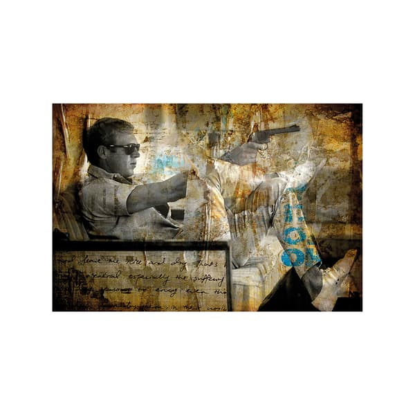 Œuvre d'art sur plexiglas Steve McQueen Brown/Yellow | Andrew Martin - vue principale | REMO-HOME