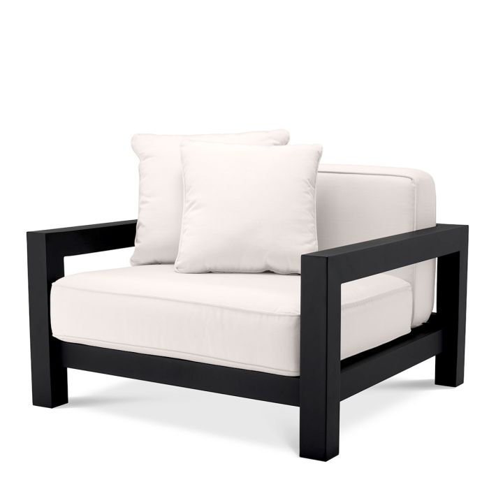 Fauteuil d'extérieur en métal noir | Eichholtz Cap-Antibes