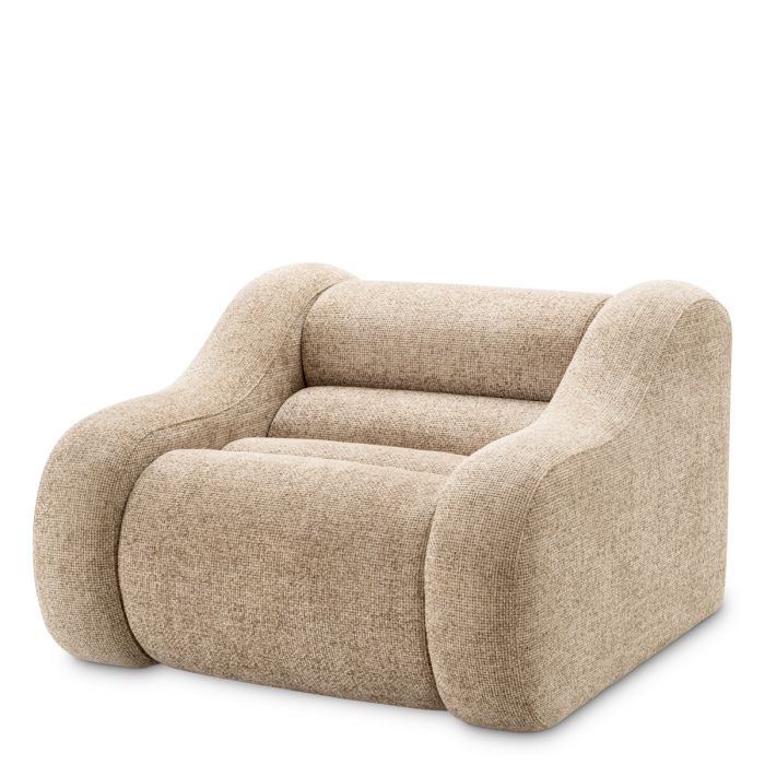 Fauteuil en tissu sable | Eichholtz Carbone