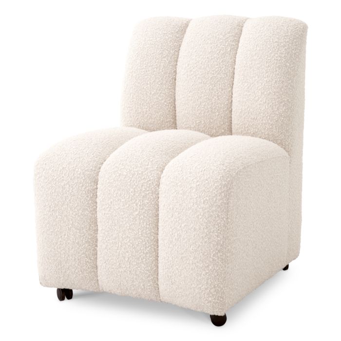 Chaise de salle à manger bouclé crème | Eichholtz Kelly