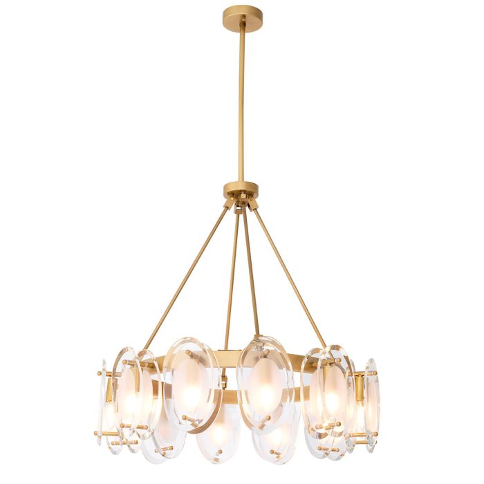 Lustre doré en verre satiné | Eichholtz Sublime
