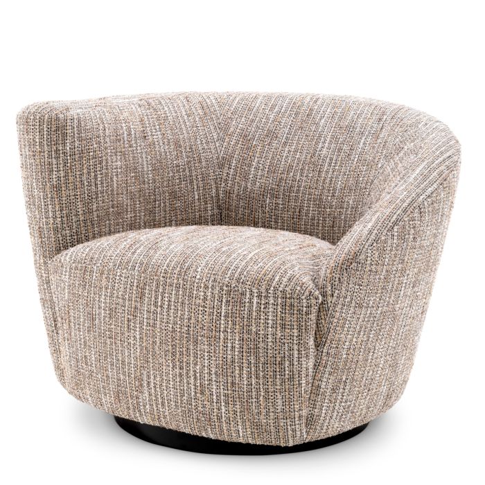 Fauteuil pivotant en tissu beige | Eichholtz Colin G