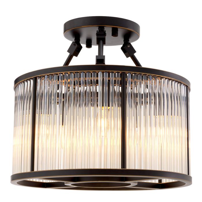 Plafonnier rond en bronze | Eichholtz Bernardi S