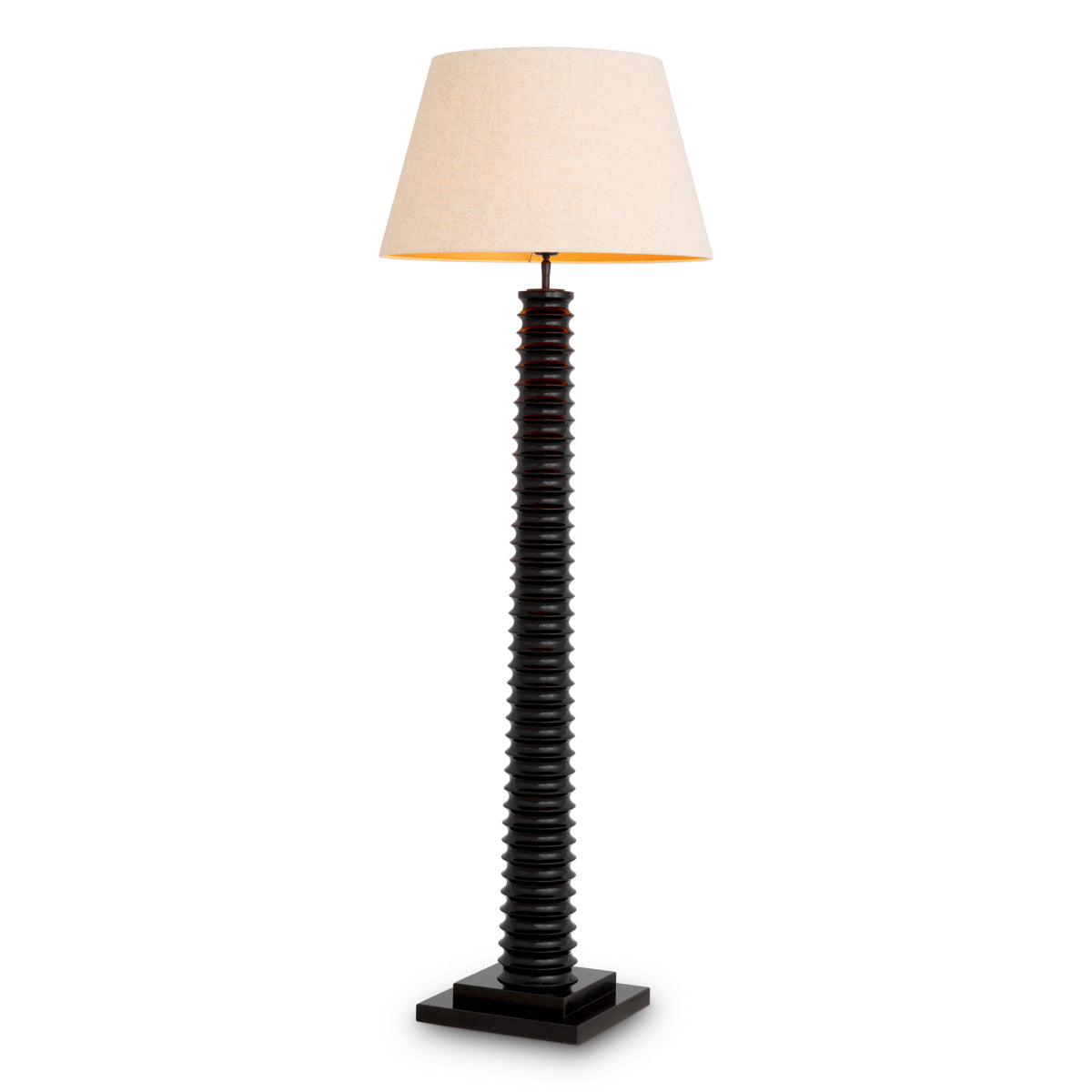 Lampe de sol en finition noir piano avec abat-jour | Eichholtz Callao - vue principale | REMO-HOME