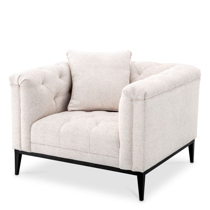 Fauteuil en tissu blanc cassé | Eichholtz Cesare