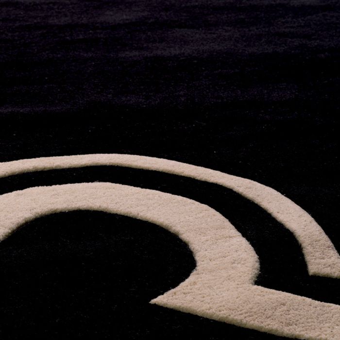 Tapis en laine noire ø 280 cm | Eichholtz Palazzo