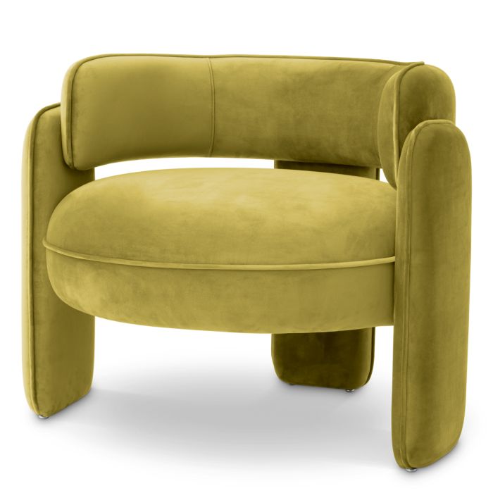 Fauteuil en velours vert | Eichholtz Chaplin