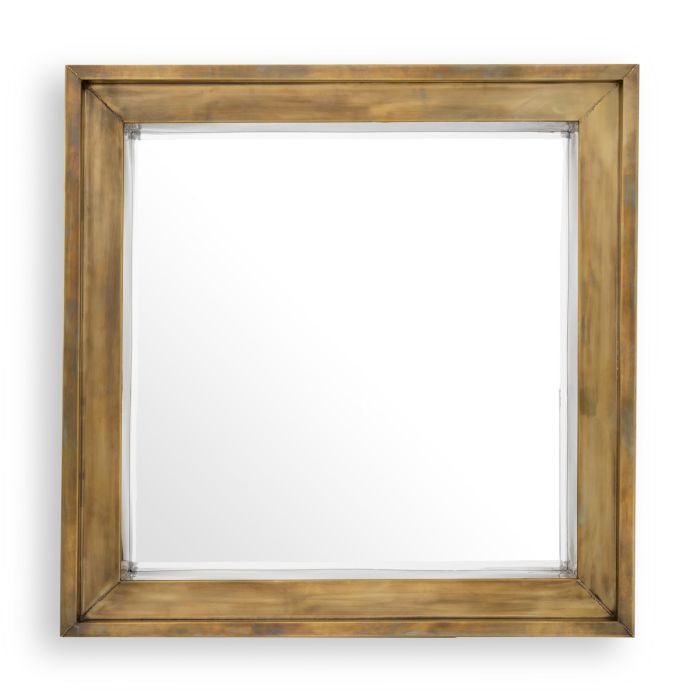 Miroir carré en laiton vieilli | Eichholtz Magenta