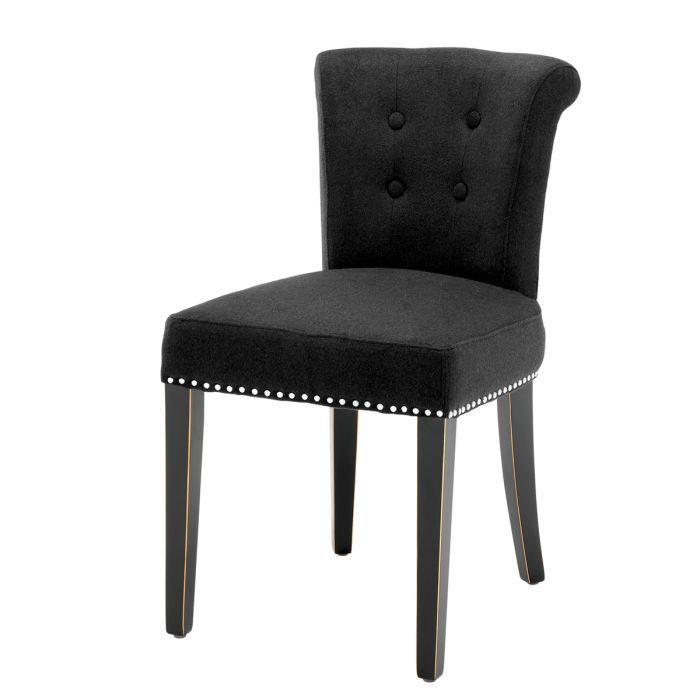 Chaise de salle à manger en cachemire noir | Eichholtz Key Largo