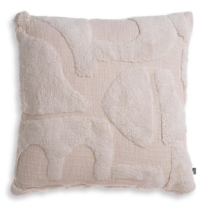 Coussin carré en coton blanc cassé | Eichholtz Menos L