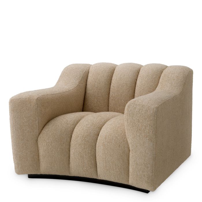 Fauteuil en tissu sable | Eichholtz Kelly