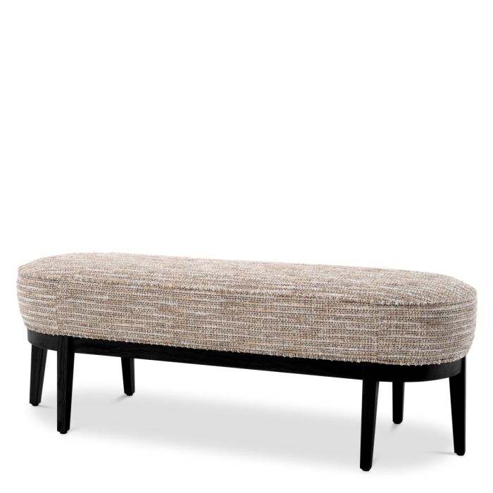 Banc en tissu Mademoiselle beige | Eichholtz Jarrett