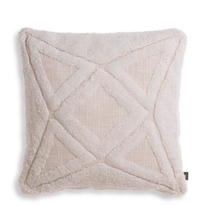 Coussin carré en coton blanc cassé | Eichholtz Malua S