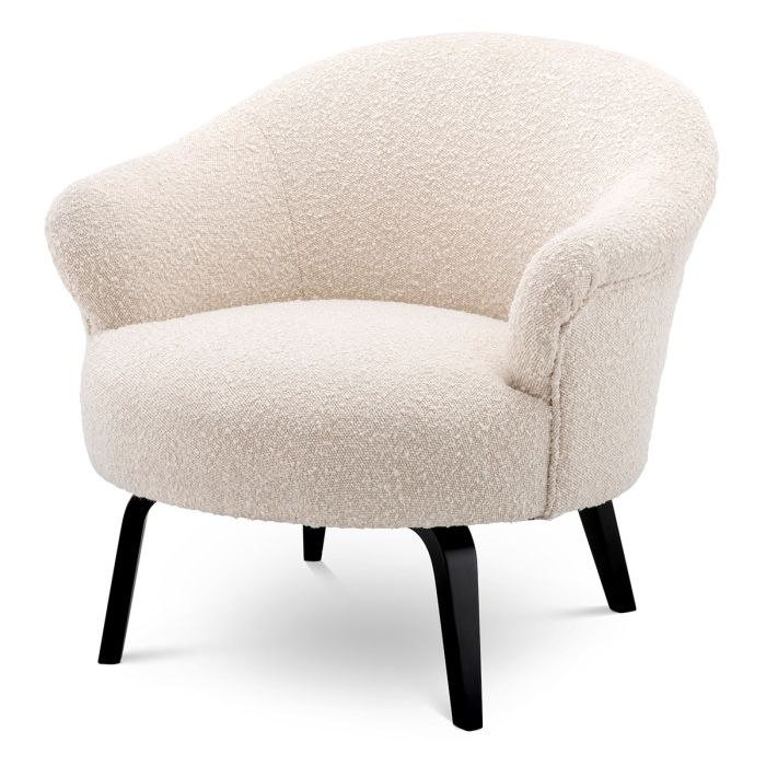Fauteuil bouclé crème | Eichholtz Moretti