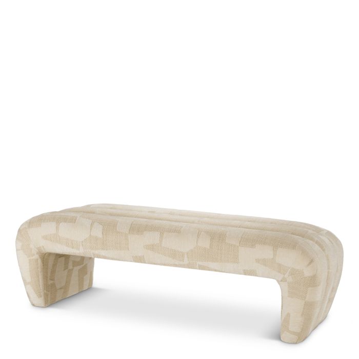 Banc à motifs en tissu sable | Eichholtz Eastborne