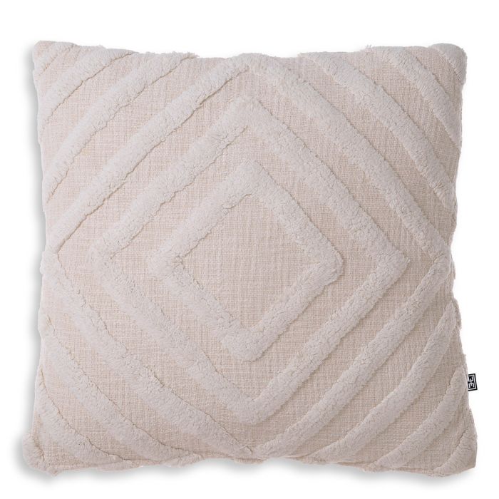 Coussin carré en coton blanc cassé | Eichholtz Magan L