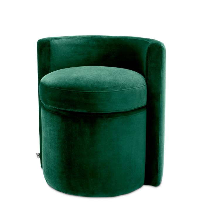 Tabouret en velours vert foncé | Eichholtz Arcadia