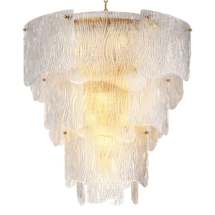Lustre doré en verre texturé | Eichholtz Asinara L